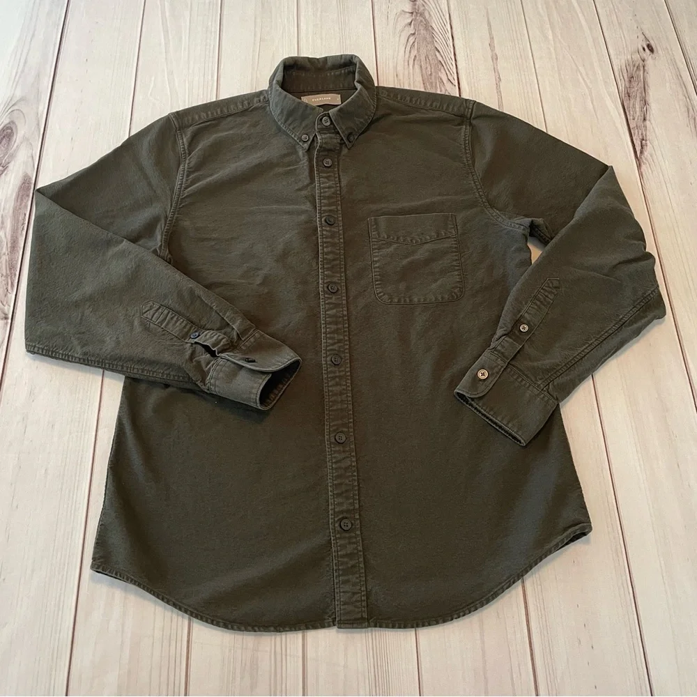 Everlane Oxford Poplin Button Up Long Sleeve Shirt Men’s M Green Classic Cotton - Picture 1 of 13